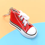 Ciondolo portachiavi sneaker mini scarpe in tela 2 pezzi