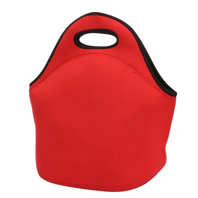 Borsa da pranzo portatile in neoprene con cerniera