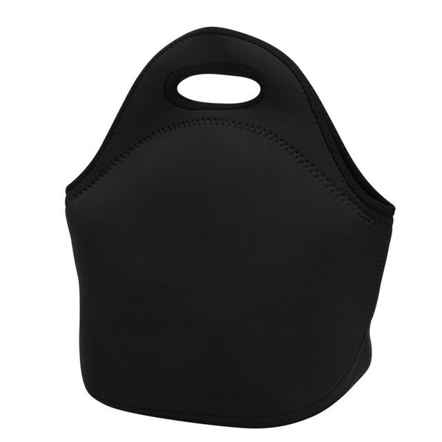 Borsa da pranzo portatile in neoprene con cerniera