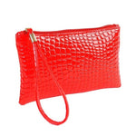 Portafoglio pochette donna motivo coccodrillo lungo