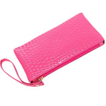Portafoglio pochette donna motivo coccodrillo lungo