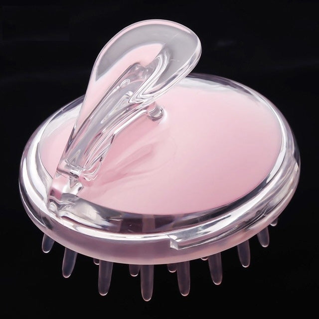 Spazzola massaggio testa in PVC siliconico portatile