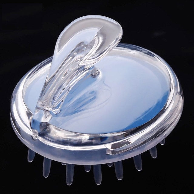 Spazzola massaggio testa in PVC siliconico portatile