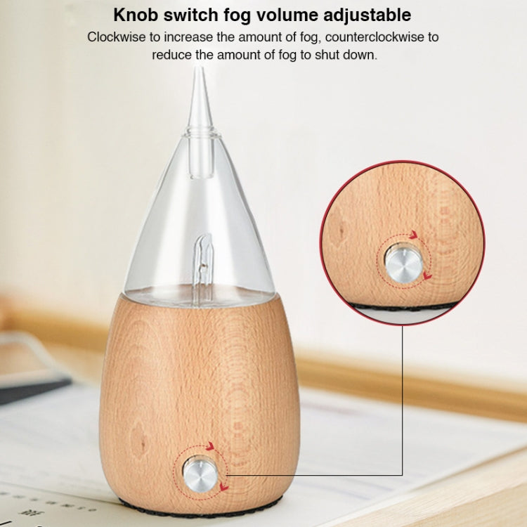 Umidificatore d'aria per aromaterapia in legno e vetro