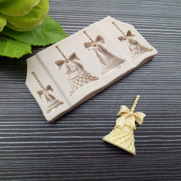 Set 2 stampi in silicone alimentare campane di Natale