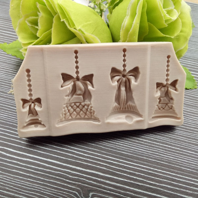 Set 2 stampi in silicone alimentare campane di Natale