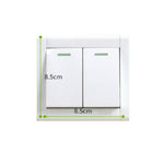2 adesivi in silicone per interruttori luminosi 8,5x8,5 cm