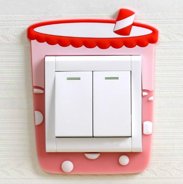 2 adesivi in silicone per interruttori luminosi 8,5x8,5 cm