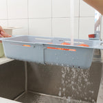 Scolapiatti regolabile in plastica per lavello 41x22x11 cm
