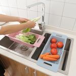 Scolapiatti regolabile in plastica per lavello 41x22x11 cm