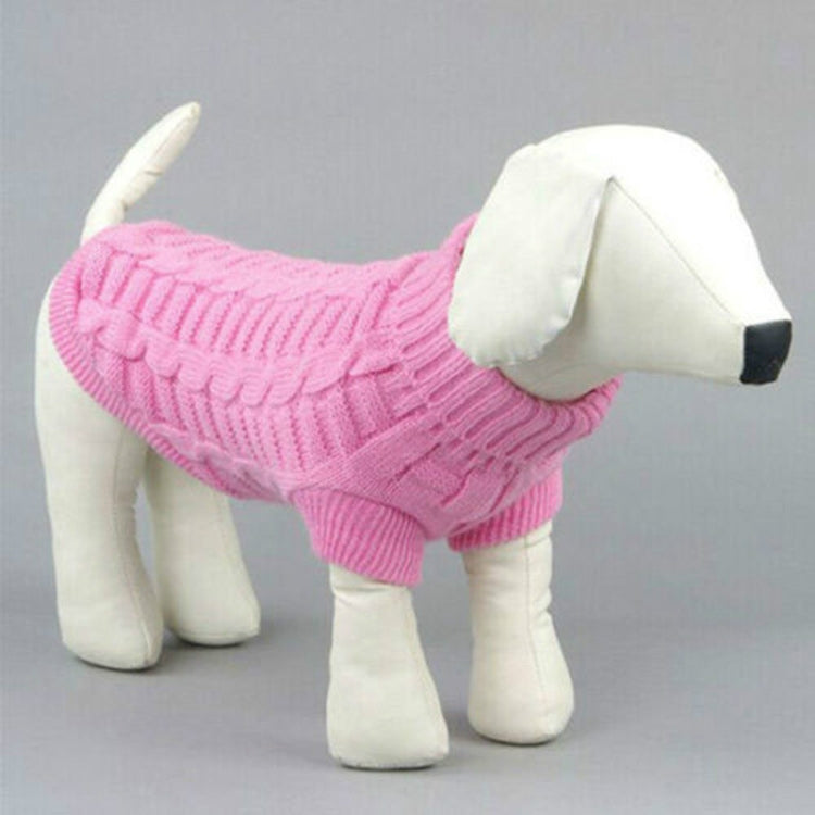 Maglione orsacchiotto in maglia per cani, tinta unita