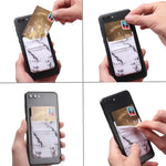 Clip adesiva porta carte smartphone motivo marmo