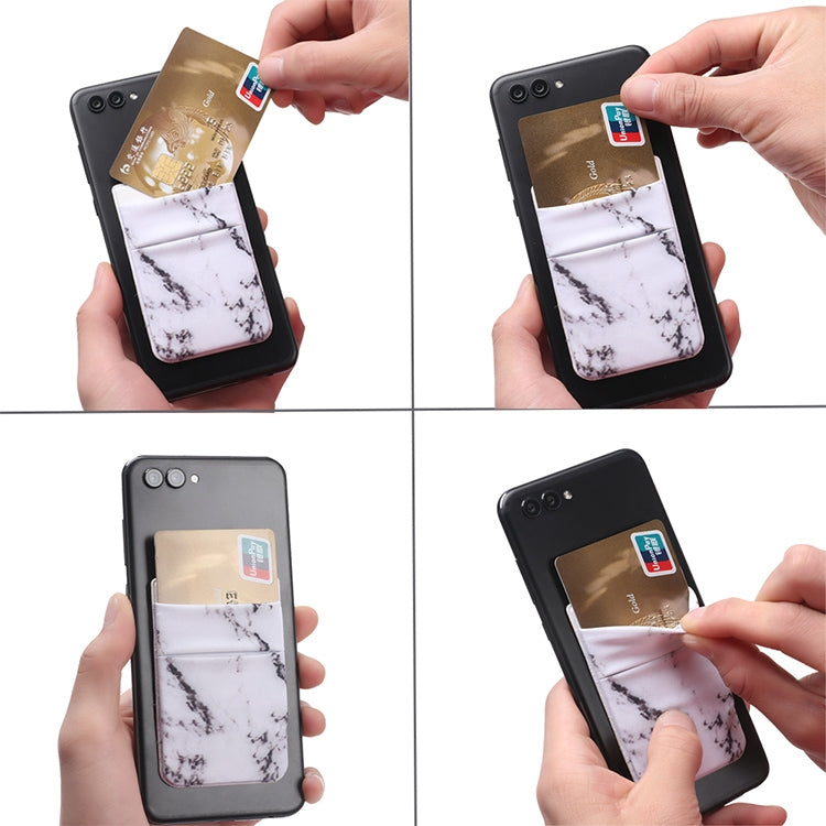 Clip adesiva porta carte smartphone motivo marmo