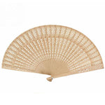 Ventaglio pieghevole in legno 2 pezzi 21 cm stile antico