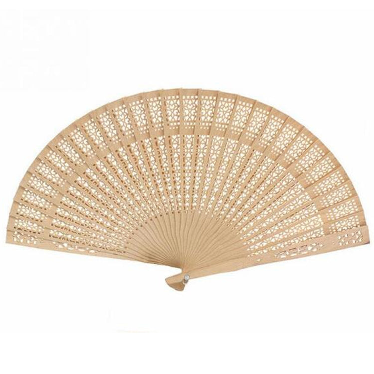 Ventaglio pieghevole in legno 2 pezzi 21 cm stile antico