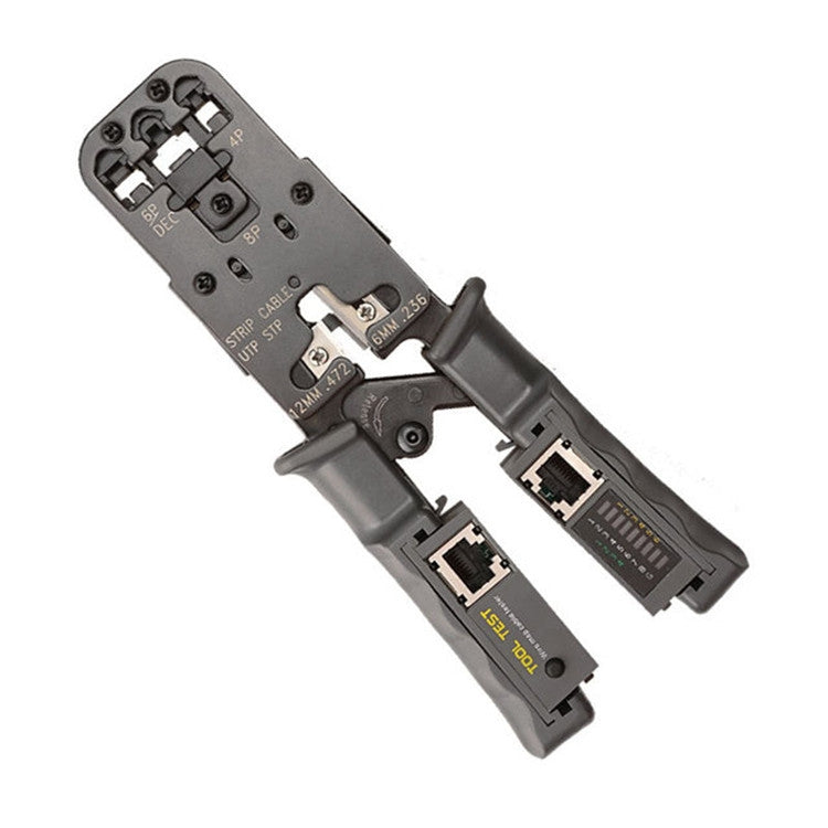 Pinza crimpatrice per cavi 4P, 6P e 8P con tester integrato