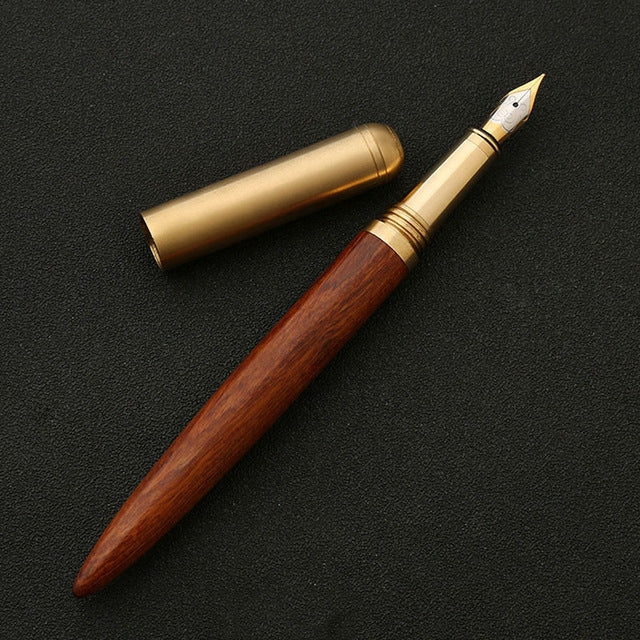 Penna stilografica in legno 0,7 mm 15 cm
