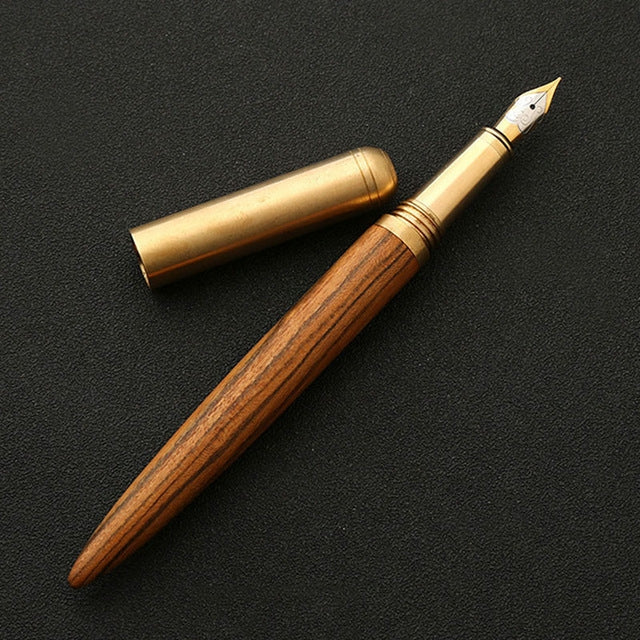 Penna stilografica in legno 0,7 mm 15 cm
