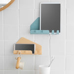 Staffa supporto ricarica a parete con 4 ganci