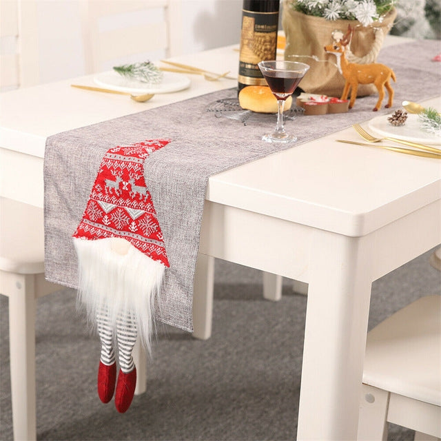 Tovaglia natalizia runner Babbo Natale 180x33 cm