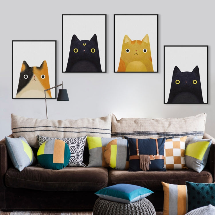 Poster decorativo gatto cartone su tela 40x50 cm