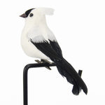 Uccello decorativo artificiale con piume vere 15cm
