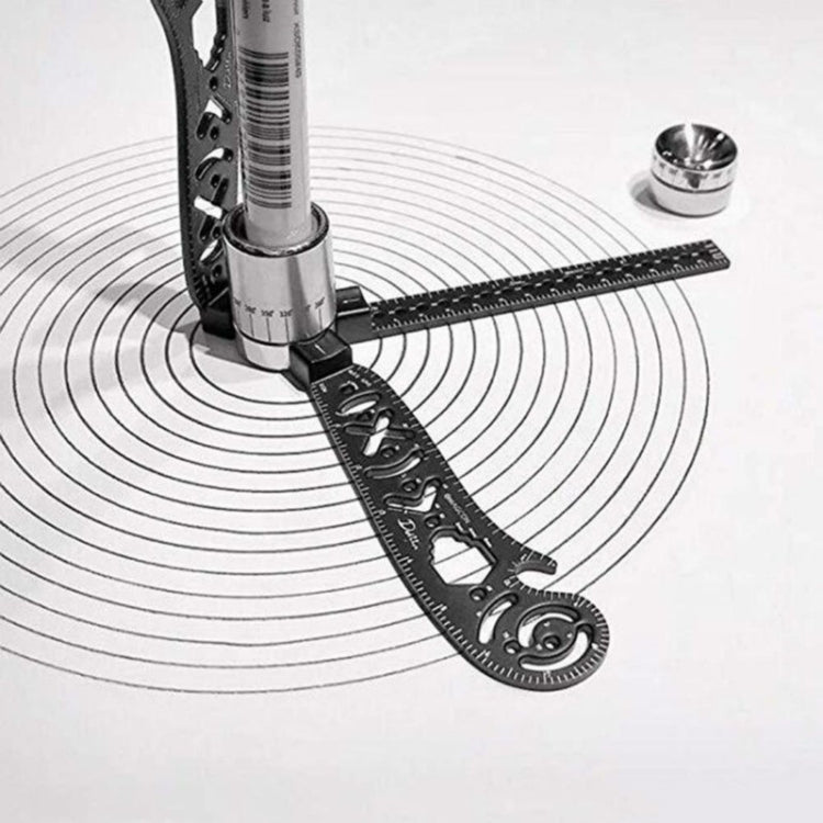 Righello da disegno multifunzionale in metallo 17 cm