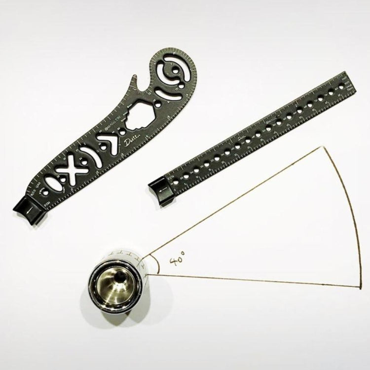 Righello da disegno multifunzionale in metallo 17 cm