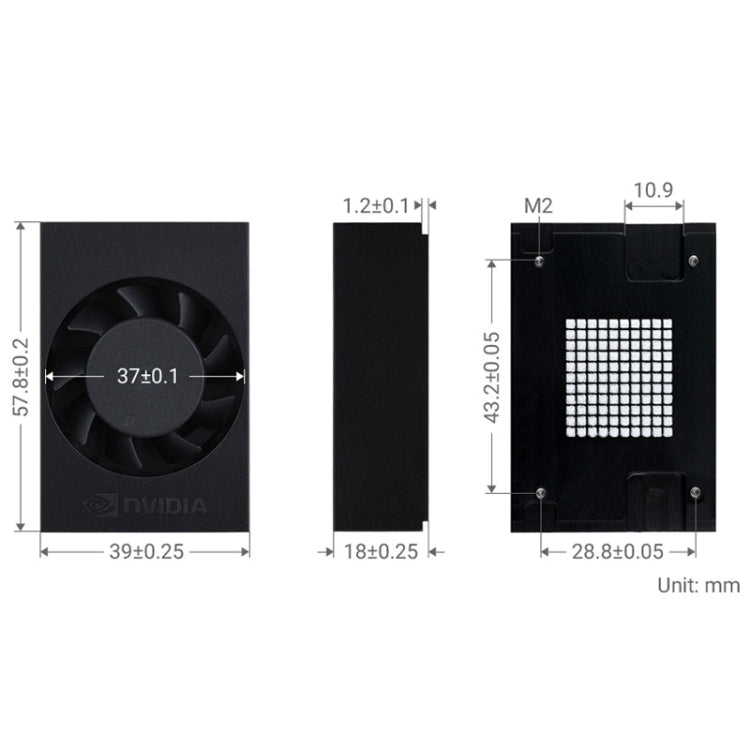 Ventola raffreddamento regolabile per Jetson Orin NX e Nano