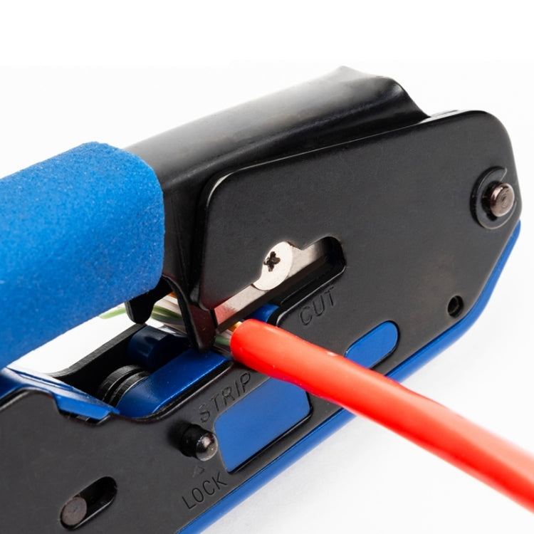 Pinza crimpatrice RJ45 8P6P con spelafili 140mm
