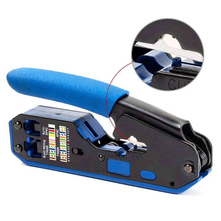 Pinza crimpatrice RJ45 8P6P con spelafili 140mm