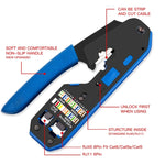 Pinza crimpatrice RJ45 8P6P con spelafili 140mm