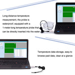 Termometro digitale impermeabile per acquario con sonda USB