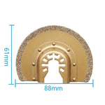 Lama semicircolare in carburo per utensile multifunzione 132 mm