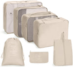 Set borse da viaggio pieghevoli 7 in 1 in twill 290T