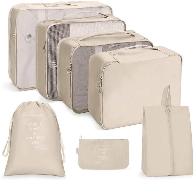 Set borse da viaggio pieghevoli 7 in 1 in twill 290T