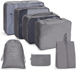 Set borse da viaggio pieghevoli 7 in 1 in twill 290T