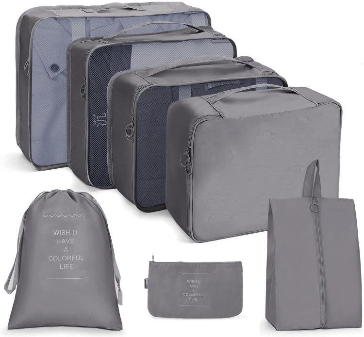 Set borse da viaggio pieghevoli 7 in 1 in twill 290T