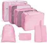 Set borse da viaggio pieghevoli 7 in 1 in twill 290T