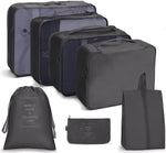 Set borse da viaggio pieghevoli 7 in 1 in twill 290T