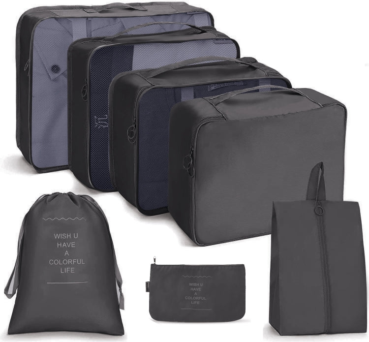 Set borse da viaggio pieghevoli 7 in 1 in twill 290T