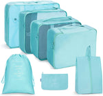 Set borse da viaggio pieghevoli 7 in 1 in twill 290T