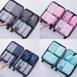 Set borse da viaggio pieghevoli 7 in 1 in twill 290T