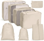 Set borse da viaggio pieghevoli 7 in 1 in twill 290T