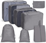 Set borse da viaggio pieghevoli 7 in 1 in twill 290T