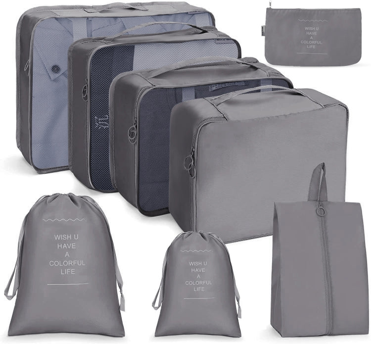 Set borse da viaggio pieghevoli 7 in 1 in twill 290T