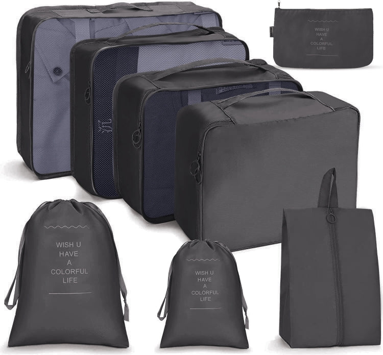 Set borse da viaggio pieghevoli 7 in 1 in twill 290T