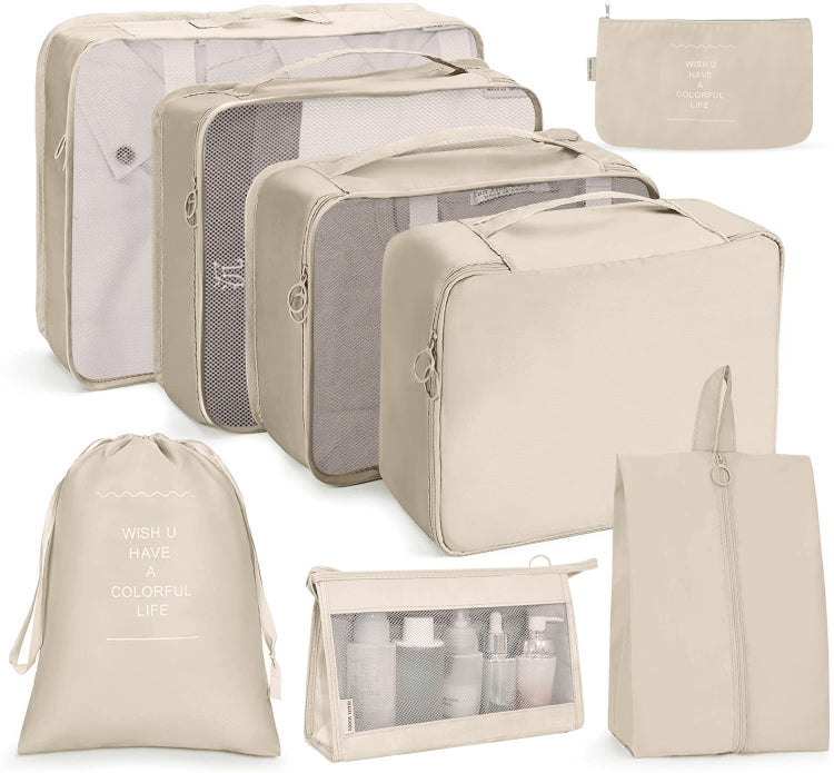 Set borse da viaggio pieghevoli 7 in 1 in twill 290T