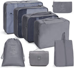 Set borse da viaggio pieghevoli 8 in 1 e 9 in 1 in twill