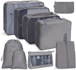Set borse da viaggio pieghevoli 8 in 1 e 9 in 1 in twill